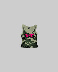 Camo Cropped Tank Top