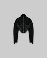 Tribal Funnel Neck Zip Top
